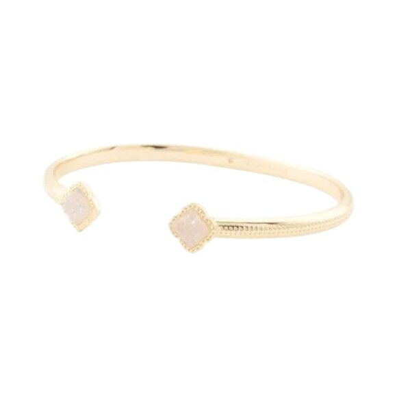 KENDRA SCOTT Gold Mallory Gold Iridescent Drusy Cuff Bracelet